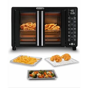 New Gourmia French Door Air Fryer – 25 Qt Large Capacity Convection Oven, Fryfor